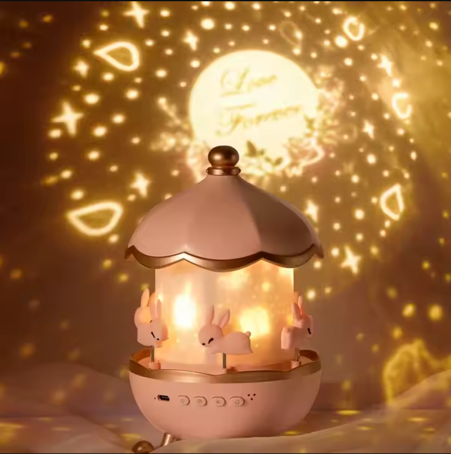 DreamWhirl - Night Light Projector Rotating Carousel Design with Stars, Constellations, and Ocean Animals | Soft Calming Light for Peaceful Sleep | Durable and Safe Nighttime Adventure for Kids’ Bedrooms