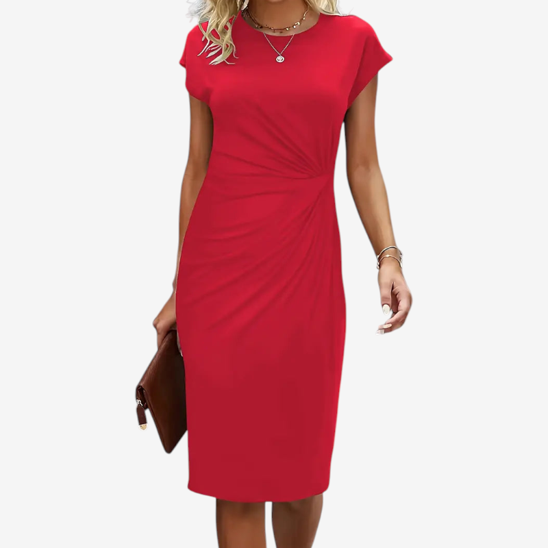 Women's Twist Waist Midi Bodycon Dress