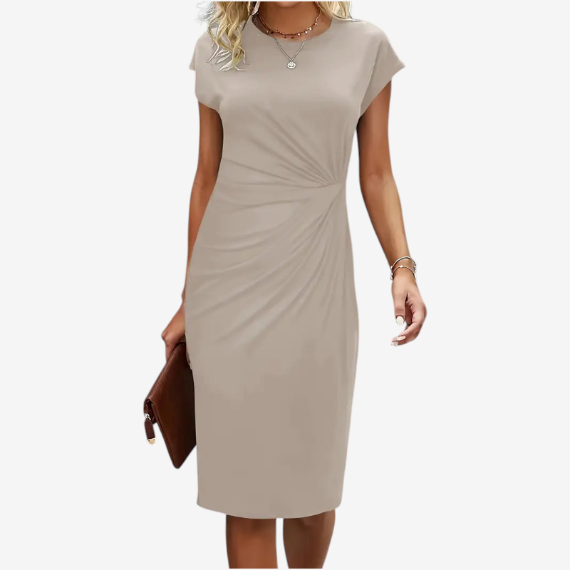 Women's Twist Waist Midi Bodycon Dress