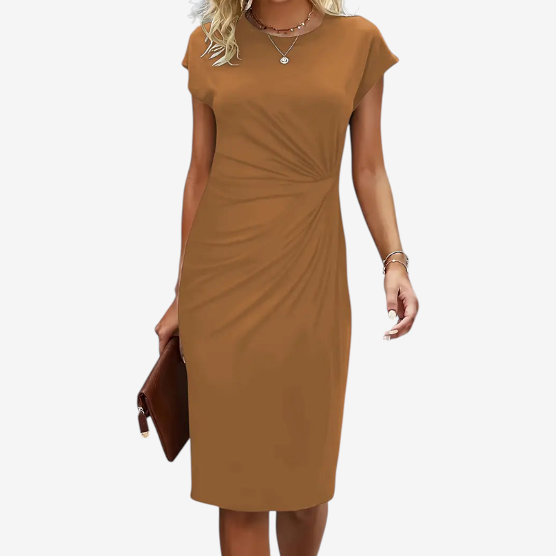 Women's Twist Waist Midi Bodycon Dress