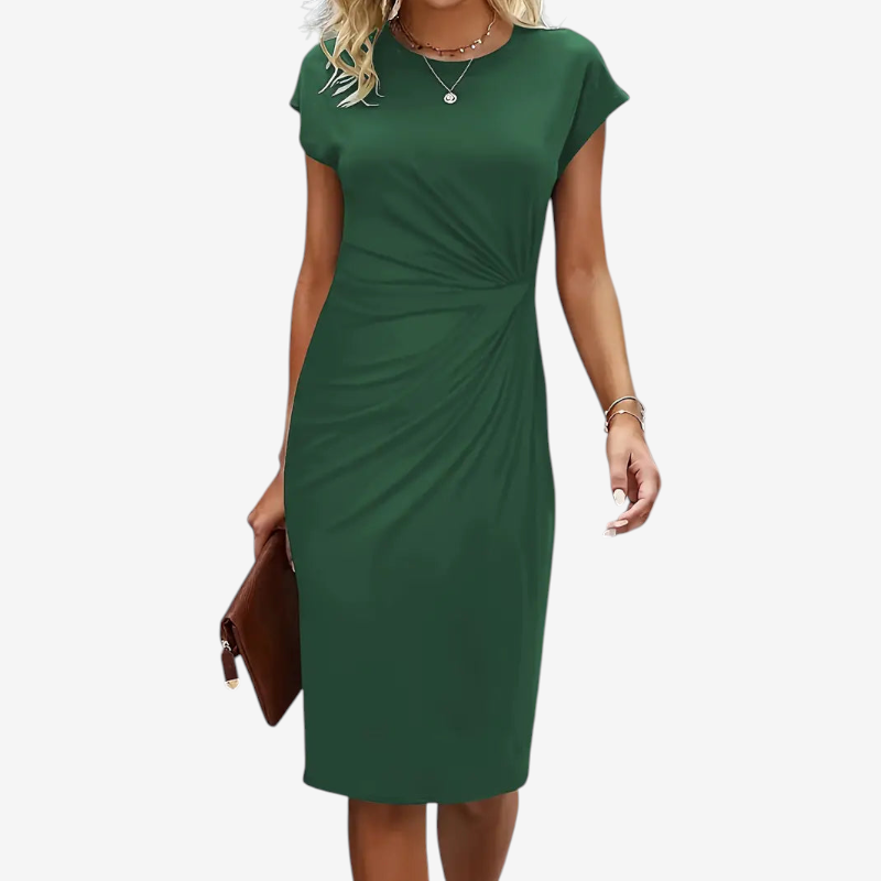 Women's Twist Waist Midi Bodycon Dress