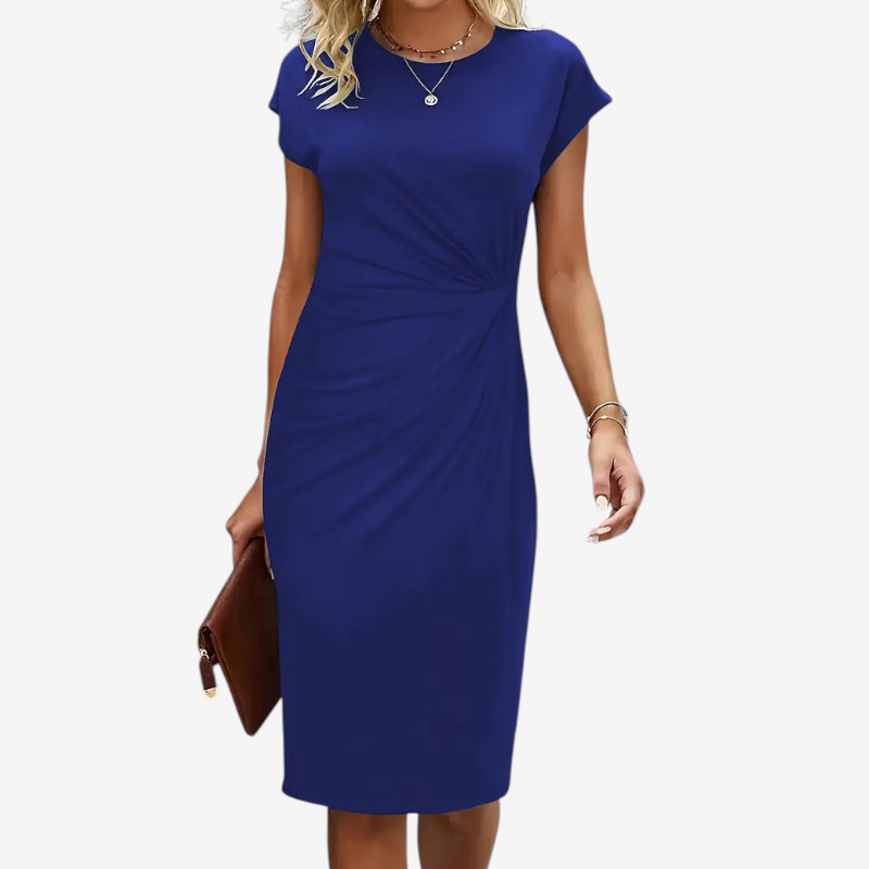 Women's Twist Waist Midi Bodycon Dress