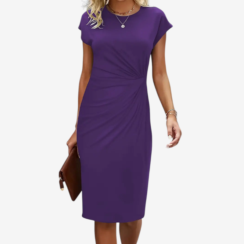 Women's Twist Waist Midi Bodycon Dress