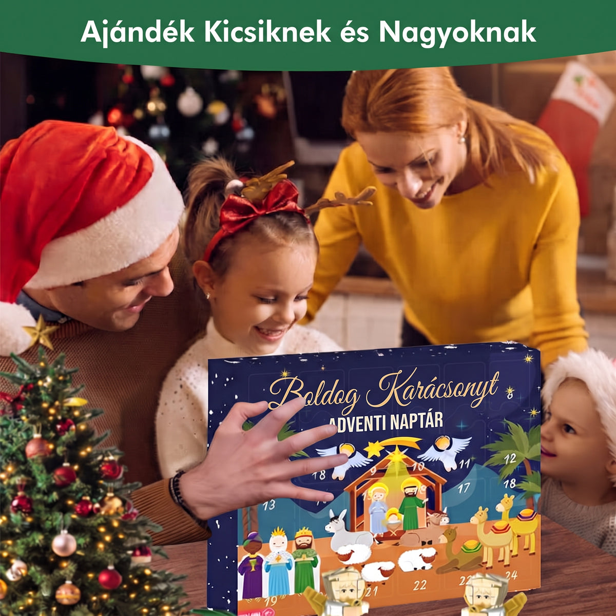 Noelbrick - Adventi naptár 24 építőkészlettel egy betlehemhez