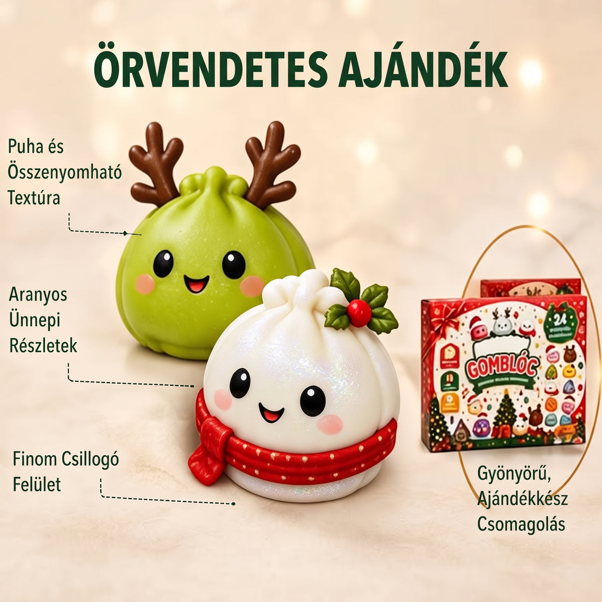 Foamjoy - Squishy habjáték adventi naptár 24 darabos készlettel