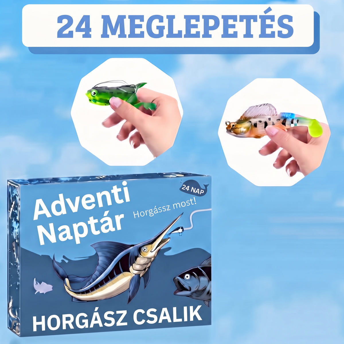 Christmasher - Adventi naptár műcsalikkal horgászoknak