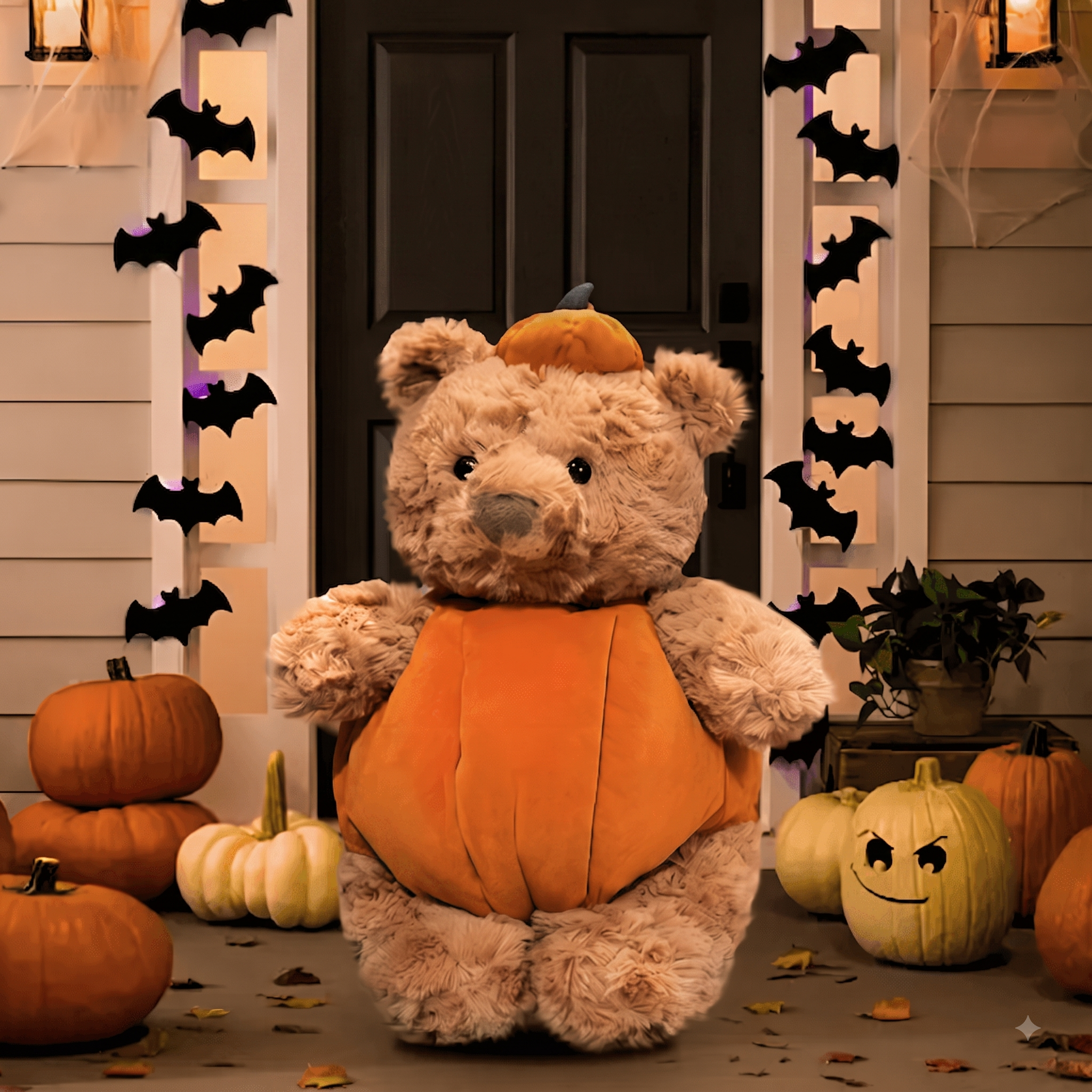 CozyMira - Halloween Pumpkin Bear Plush Toy