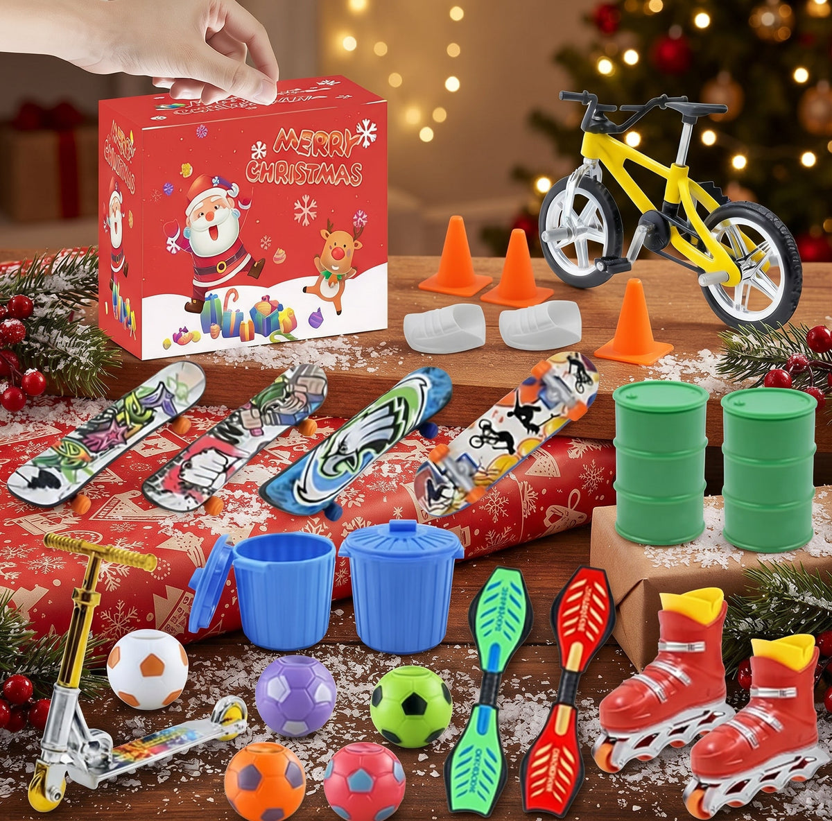 SantaSpin - Adventi naptár töltelék 24 fidget játékkal