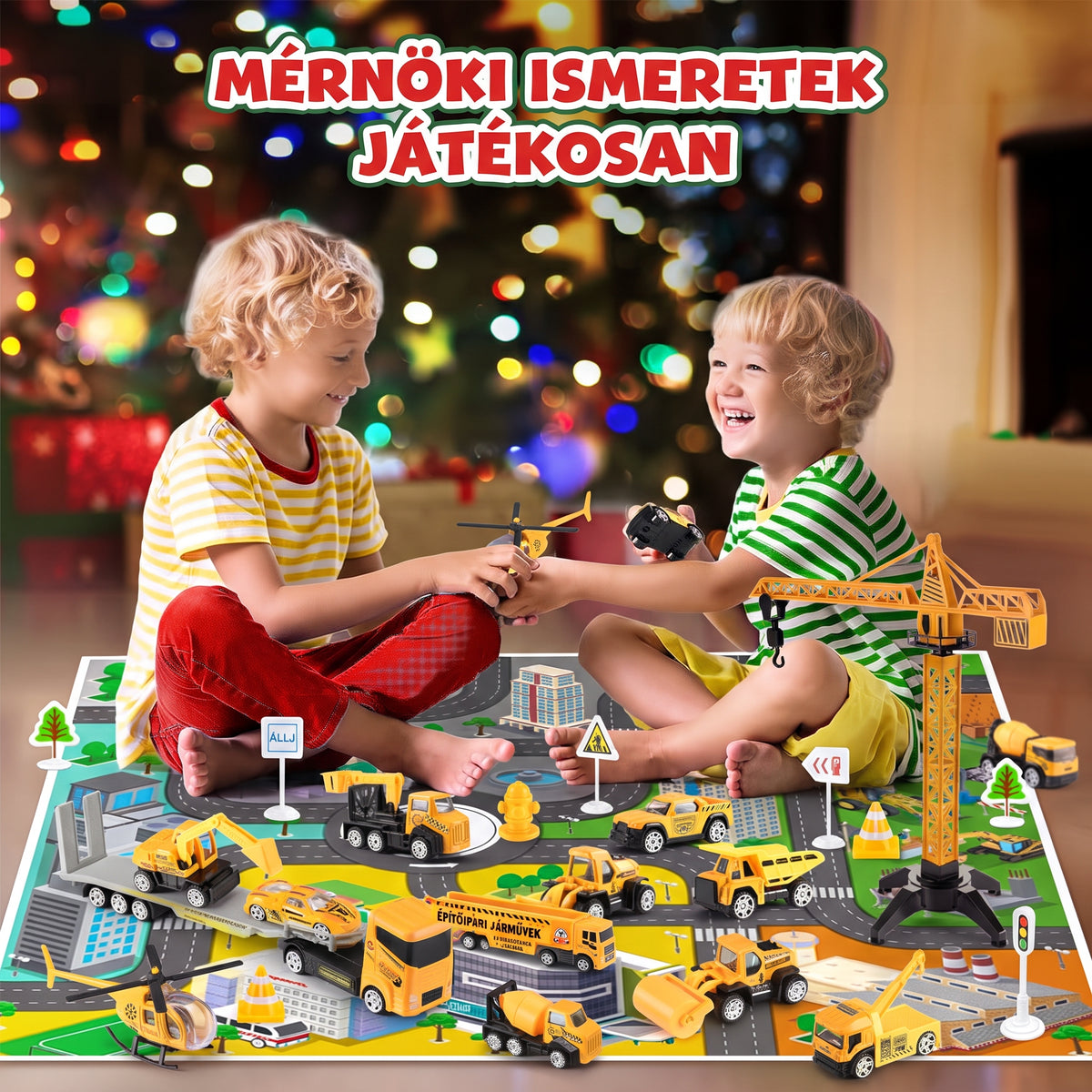 Noelcrane - Építőipari adventi naptár járművekkel és kiegészítőkkel