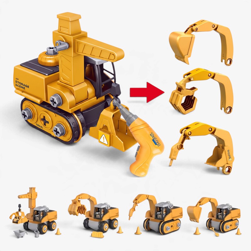 BuildBolt – Szétszerelhető építőipari járműjáték cserélhető alkatrészekkel
