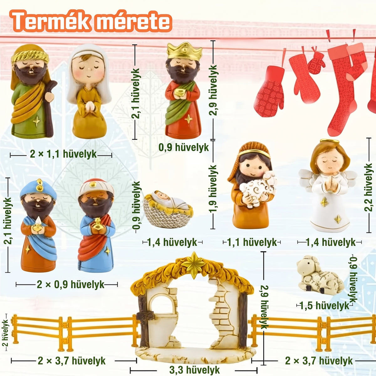 Nativmas - Adventi naptár 24 interaktív betlehemi figurával