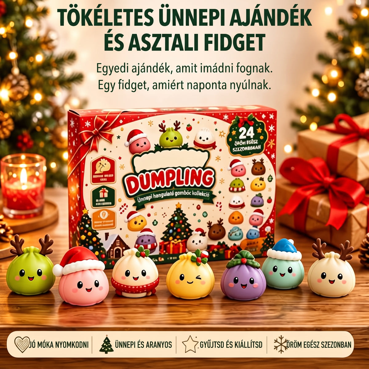 Foamjoy - Squishy habjáték adventi naptár 24 darabos készlettel