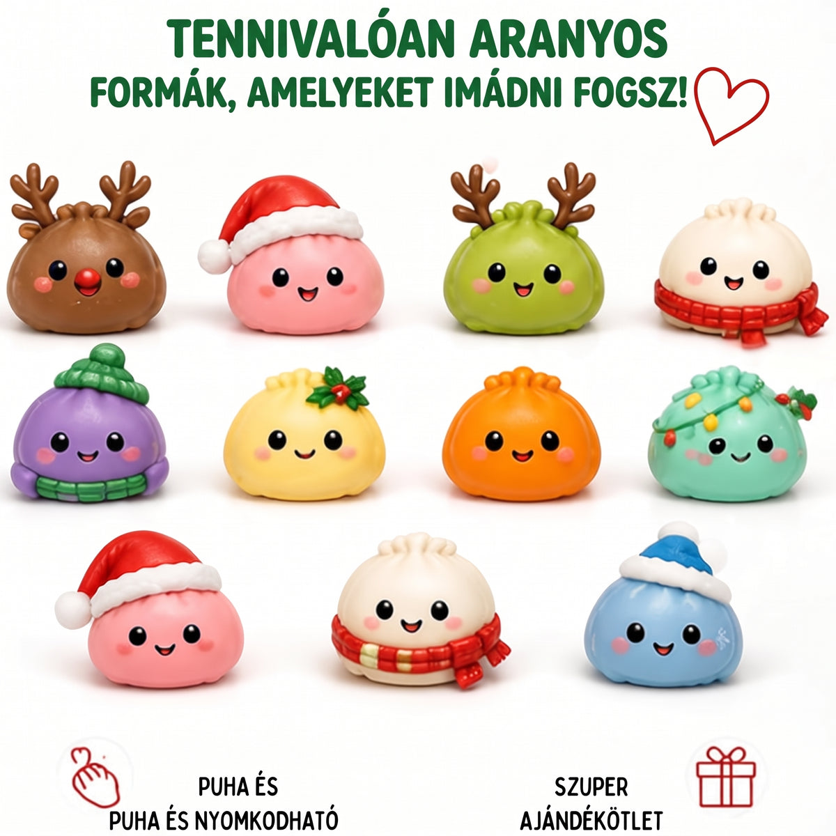 Sensimas - Squishy érzékelési játék adventi naptár 24 meglepetéssel