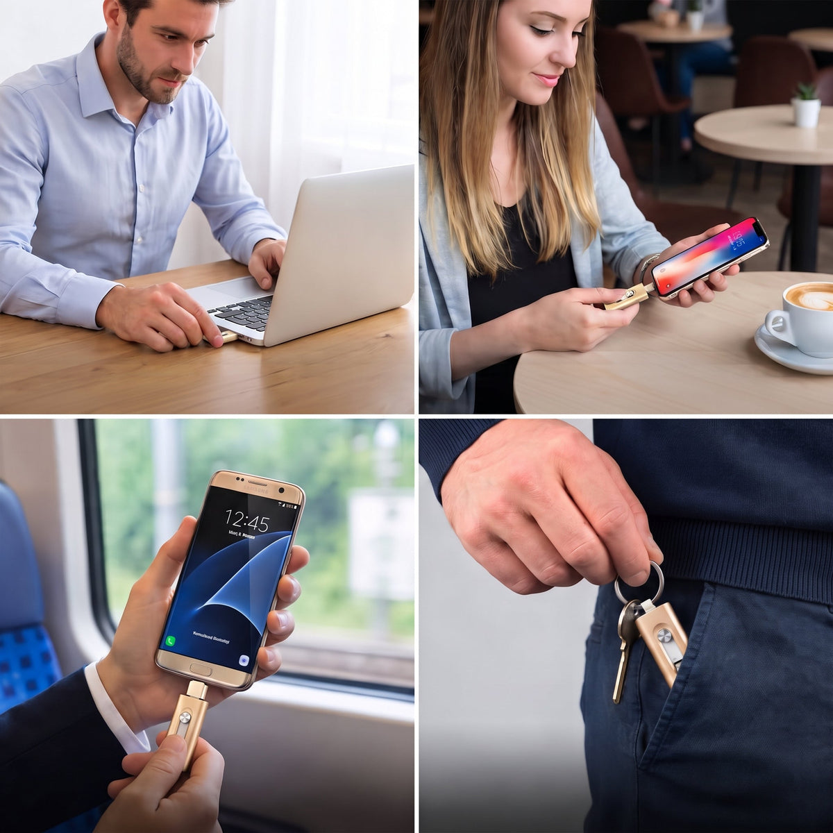 Databrace - 3 az 1-ben USB flash meghajtó USB 3.0 és Type-C csatlakozókkal