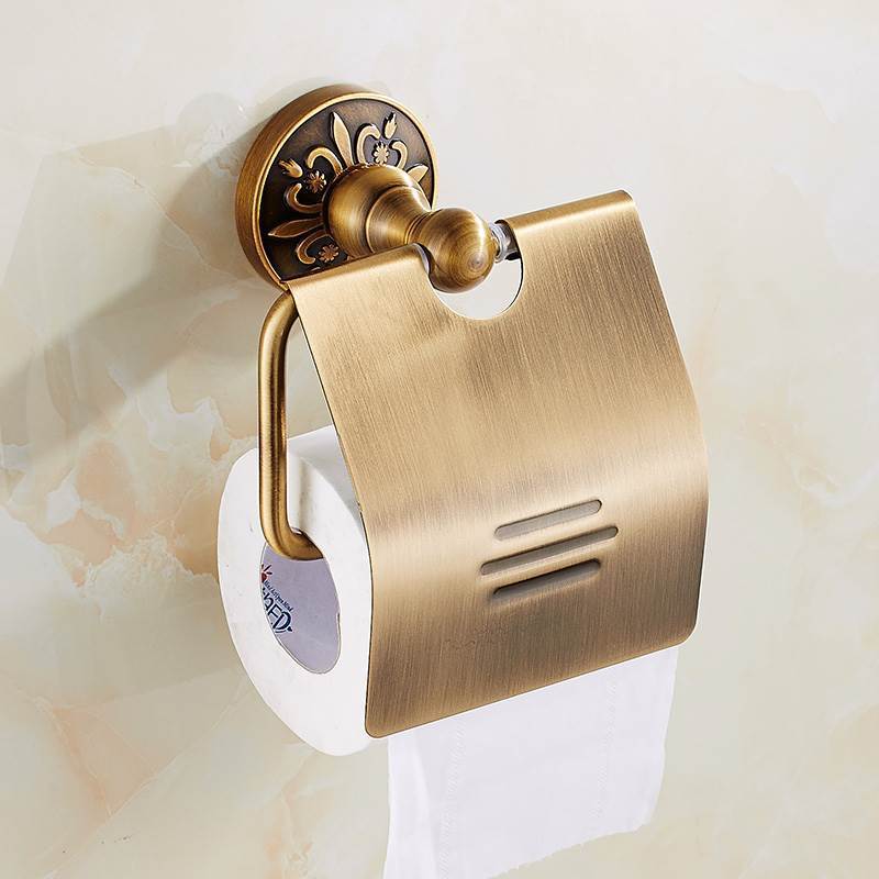 RoyalCharm - Antique Brass Bathroom Accessory Set