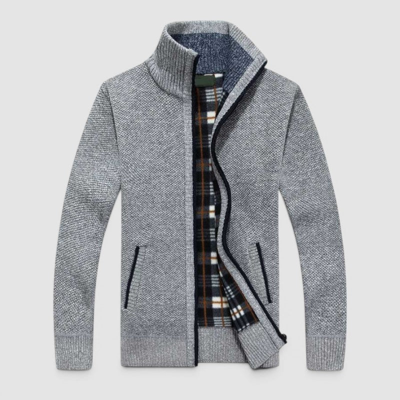 Men's Stylish Zip Front Cardigan Jacket
