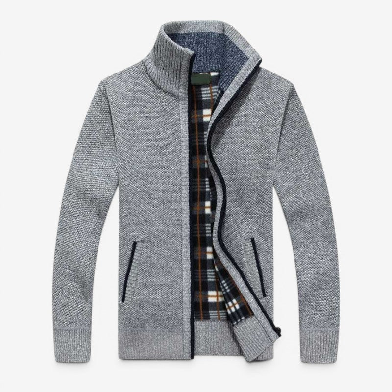 Men's Stylish Zip Front Cardigan Jacket
