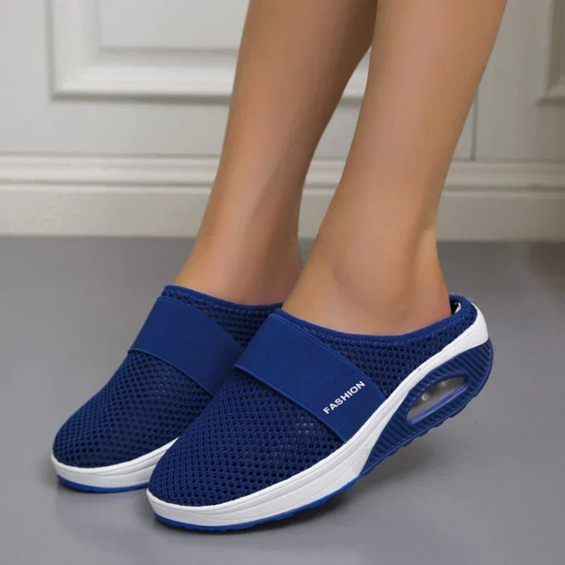 Aerovelle – Kerek orrú slip-on cipő légáteresztő hálós felsőrésszel