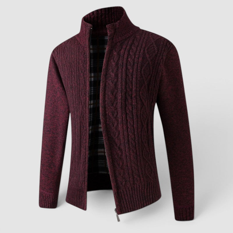 Men's Stylish Zip Front Cardigan Jacket