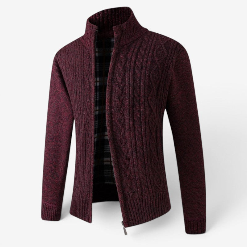 Men's Stylish Zip Front Cardigan Jacket