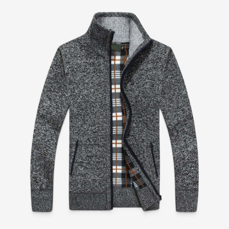 Men's Stylish Zip Front Cardigan Jacket