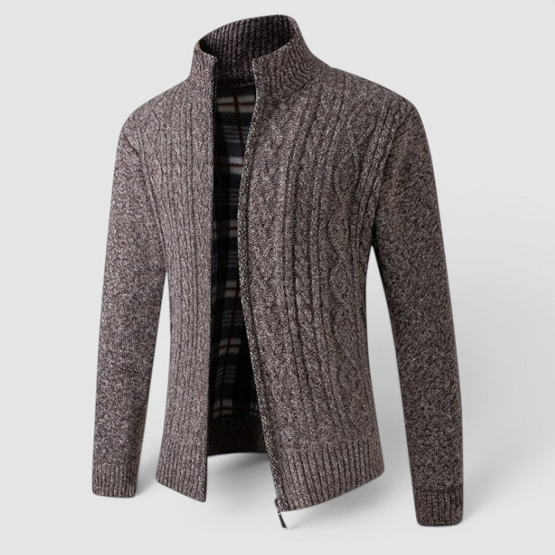 Men's Stylish Zip Front Cardigan Jacket