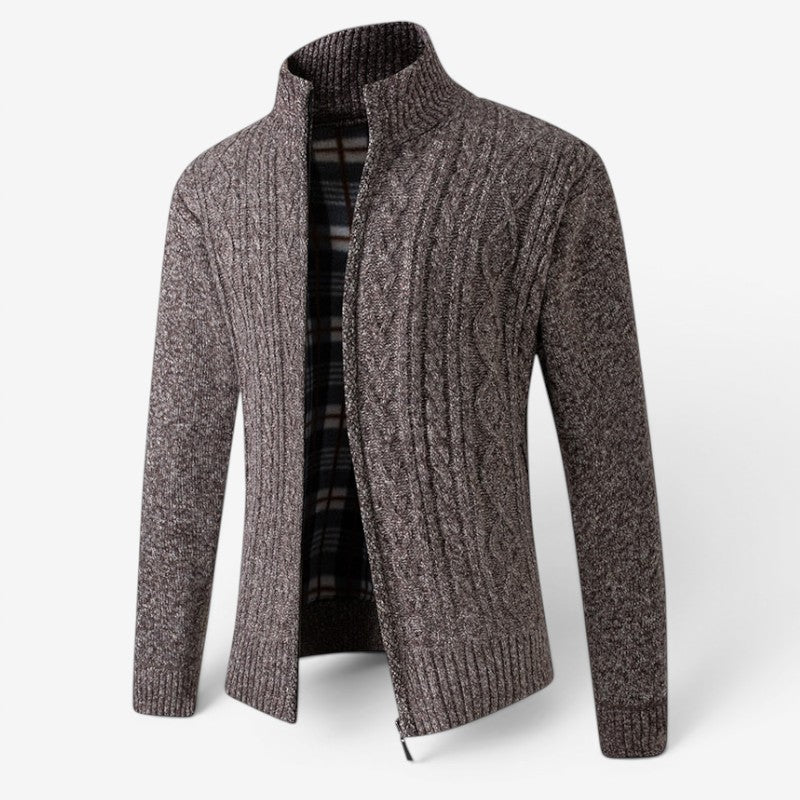 Men's Stylish Zip Front Cardigan Jacket