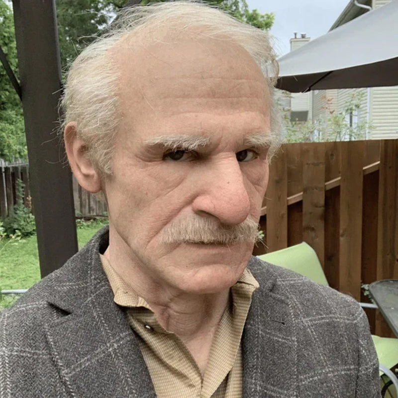 Realistic Old Man Character Mask for Halloween