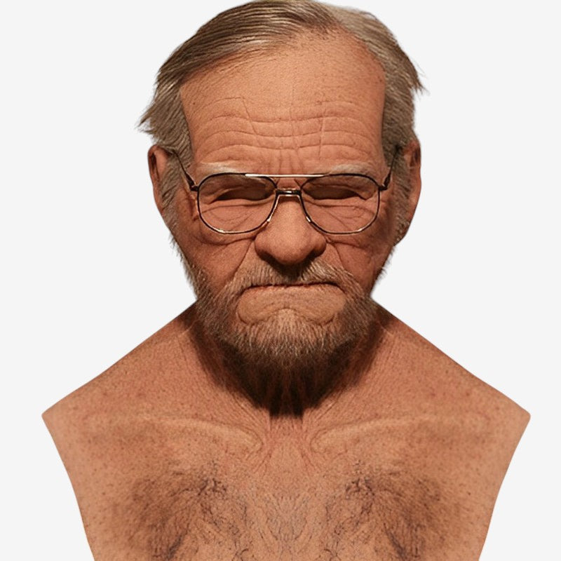 Realistic Old Man Character Mask for Halloween