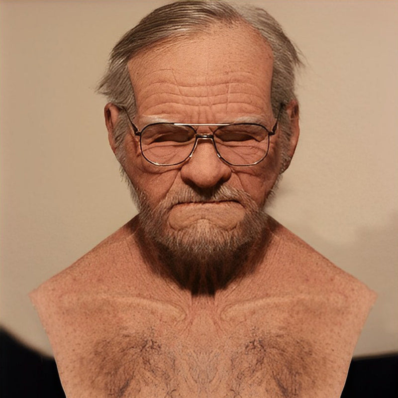 Realistic Old Man Character Mask for Halloween