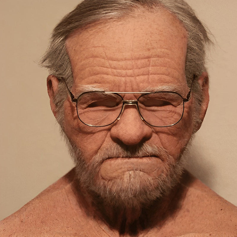 Realistic Old Man Character Mask for Halloween