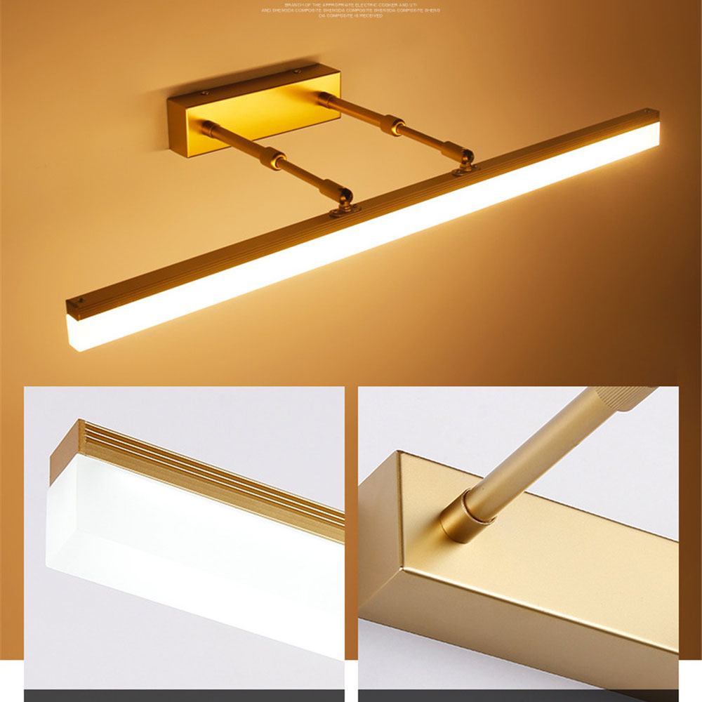 UltraSleek - Modern LED Vanity Bright Lighting | Even, High-Performance Illumination for Grooming and Daily Routines | Energy-Efficient LED with Minimalist Chrome or Gold Finish for Bathroom or Dressing Area