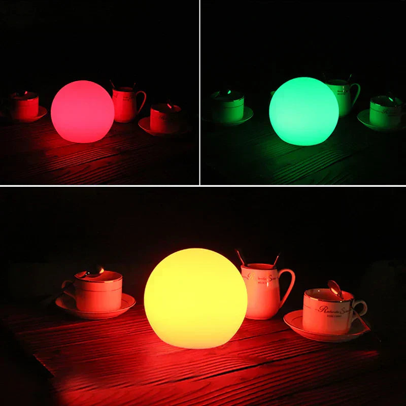 LumiSphere - Portable Color-Changing Glow with Adjustable Brightness | Remote-Controlled & Rechargeable for Wireless Use | Ambient Lighting for Bedroom, Parties or Patio
