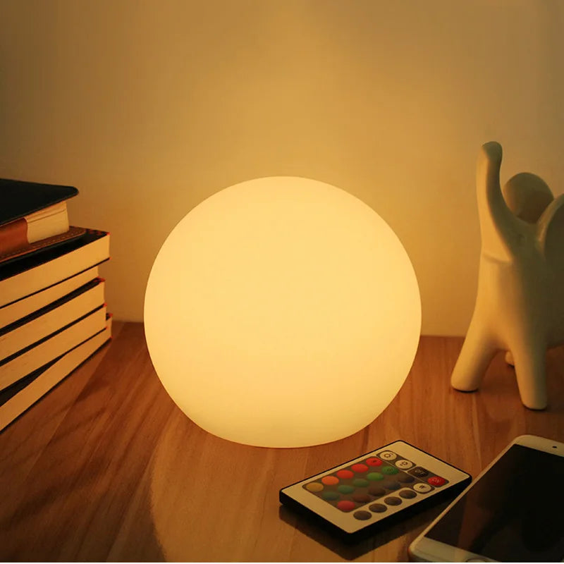 LumiSphere - Portable Color-Changing Glow with Adjustable Brightness | Remote-Controlled & Rechargeable for Wireless Use | Ambient Lighting for Bedroom, Parties or Patio