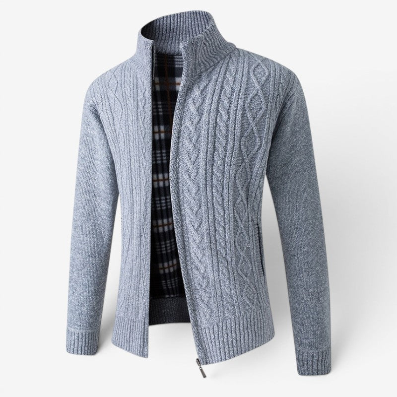 Men's Stylish Zip Front Cardigan Jacket