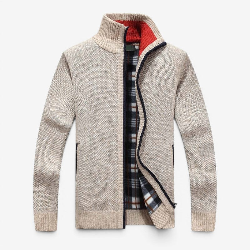 Men's Stylish Zip Front Cardigan Jacket