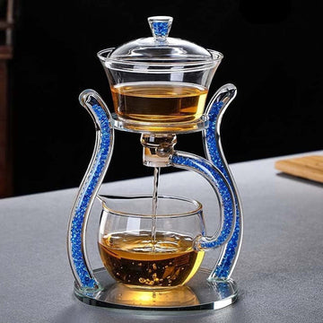 TeaLuxe - Elegant Glass Tea Brewer Heat-Resistant Design with Ergonomic Handle | Controlled Pouring System for Smooth, Effortless Tea Brewing