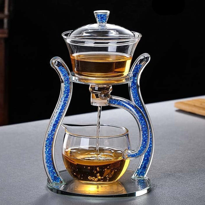TeaLuxe - Elegant Glass Tea Brewer Heat-Resistant Design with Ergonomic Handle | Controlled Pouring System for Smooth, Effortless Tea Brewing