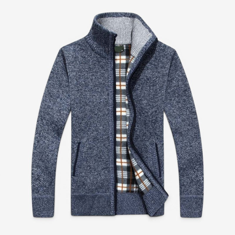 Men's Stylish Zip Front Cardigan Jacket