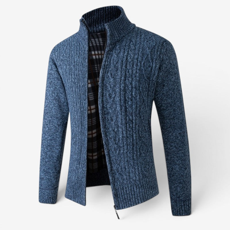 Men's Stylish Zip Front Cardigan Jacket