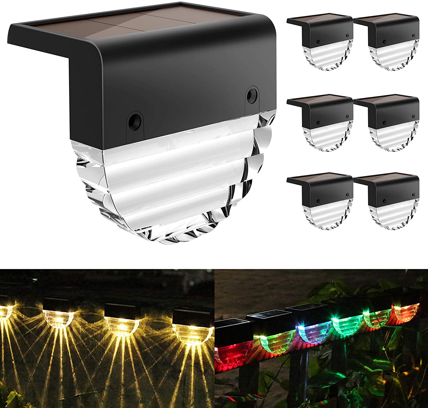 LumaStep - Solar-Powered Step Lights Automatic Dusk-to-Dawn Illumination | Energy-Efficient LED with Weather-Resistant Design | Sleek Low-Profile Accent for Outdoor Stairs, Walkways, or Patio