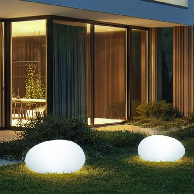GlowPebble - Solar-Powered Stone Style LED Pathway Lights | Realistic Pebble Design with Soft Ambient Glow | Eco-Friendly Weather-Resistant Lighting for Garden, Walkway, or Patio