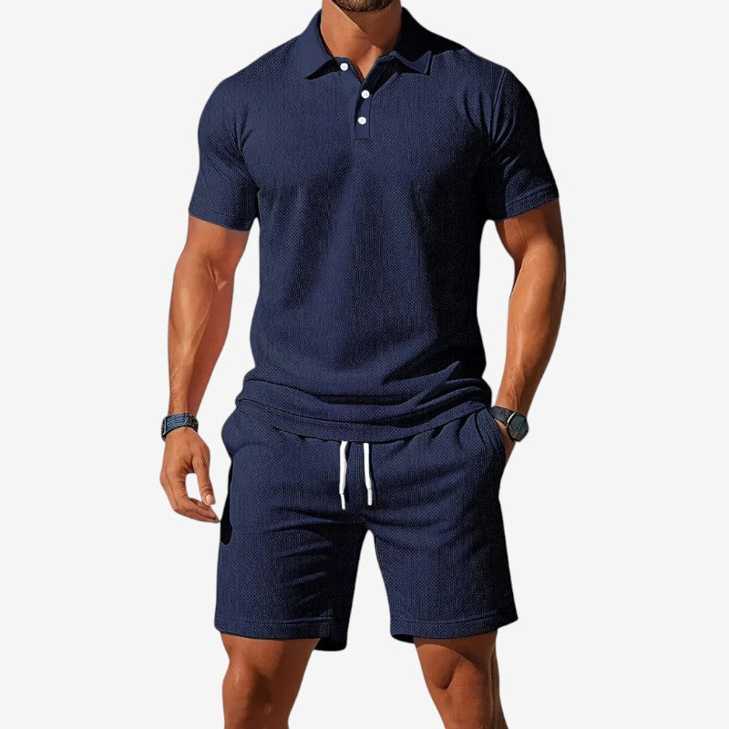 Men's Polo Shirt and Shorts Set