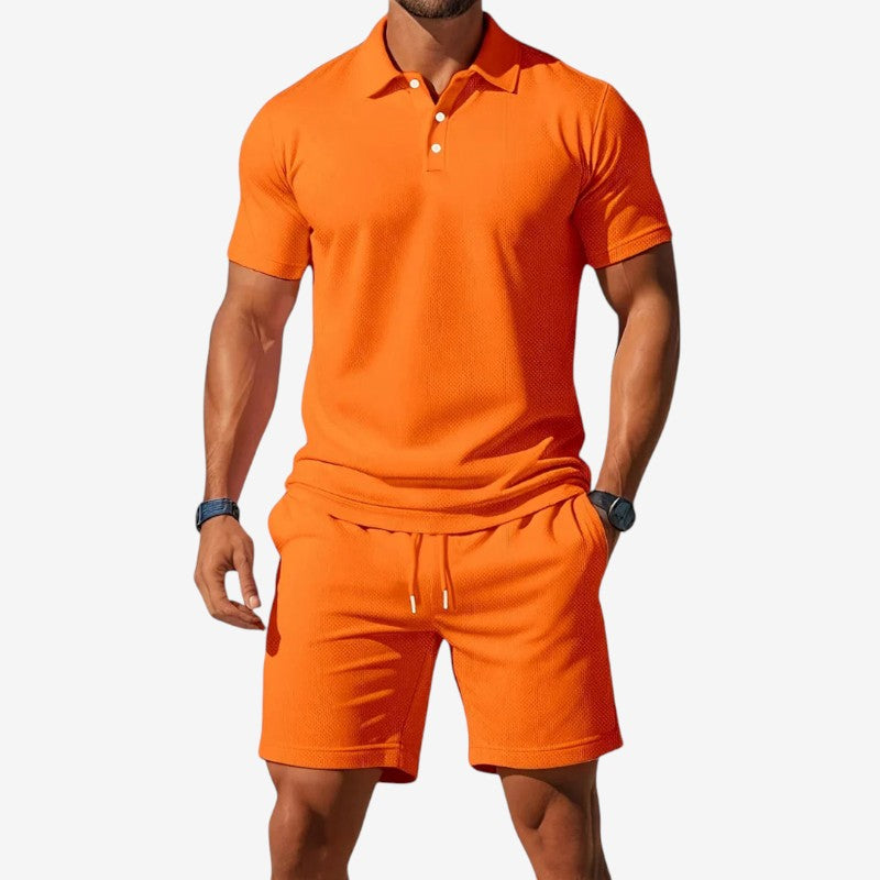 Men's Polo Shirt and Shorts Set