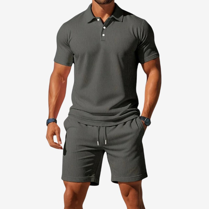 Men's Polo Shirt and Shorts Set