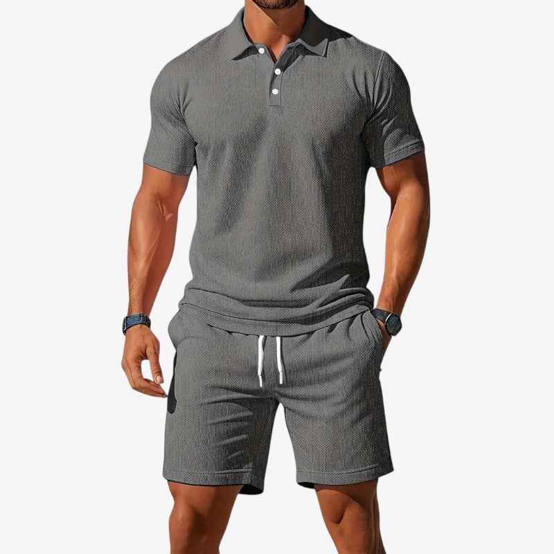 Men's Polo Shirt and Shorts Set