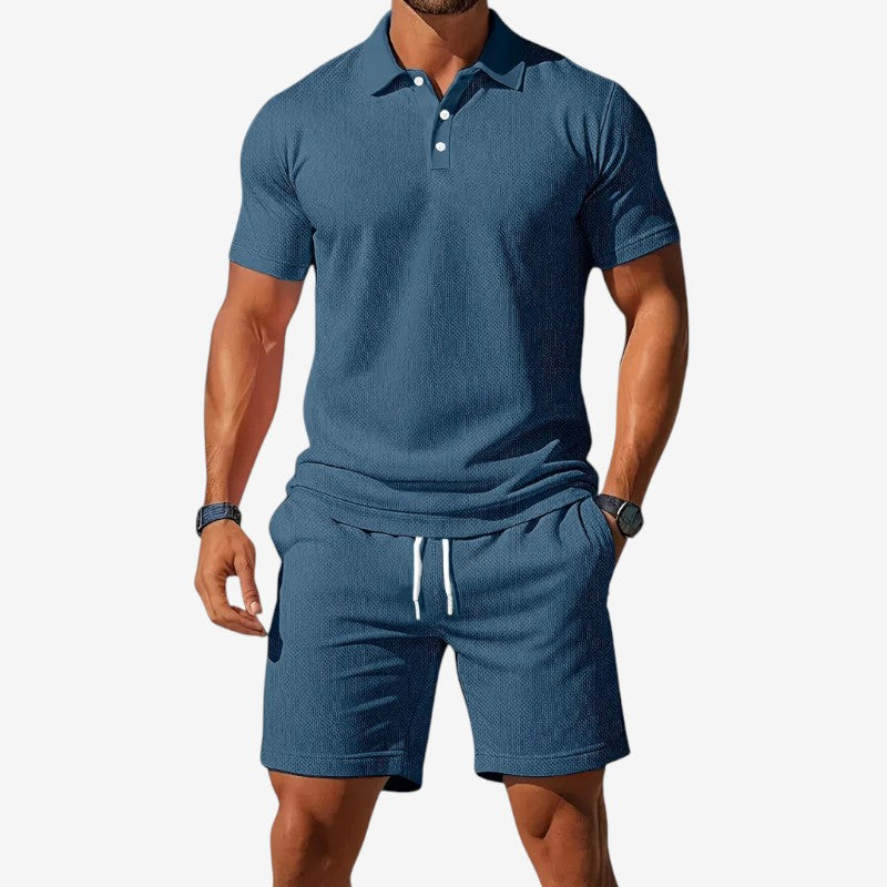 Men's Polo Shirt and Shorts Set