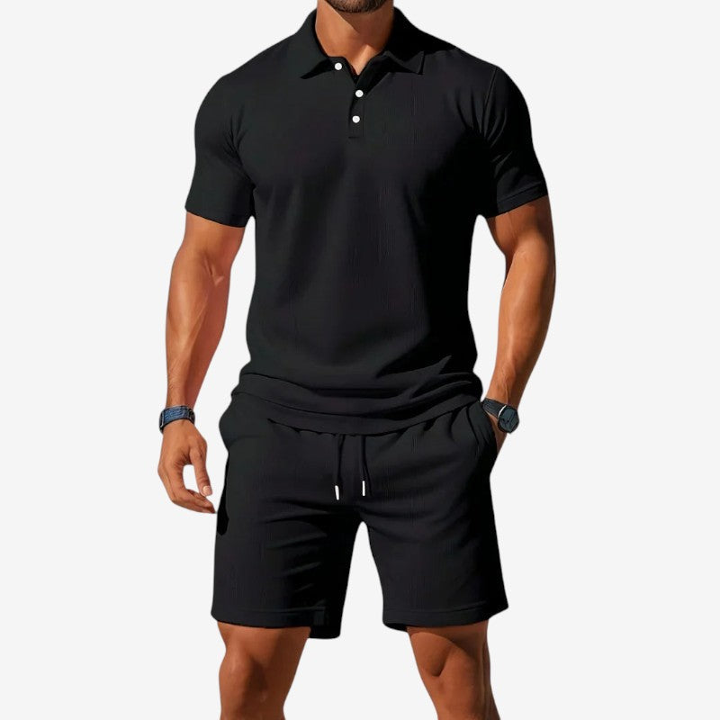 Men's Polo Shirt and Shorts Set