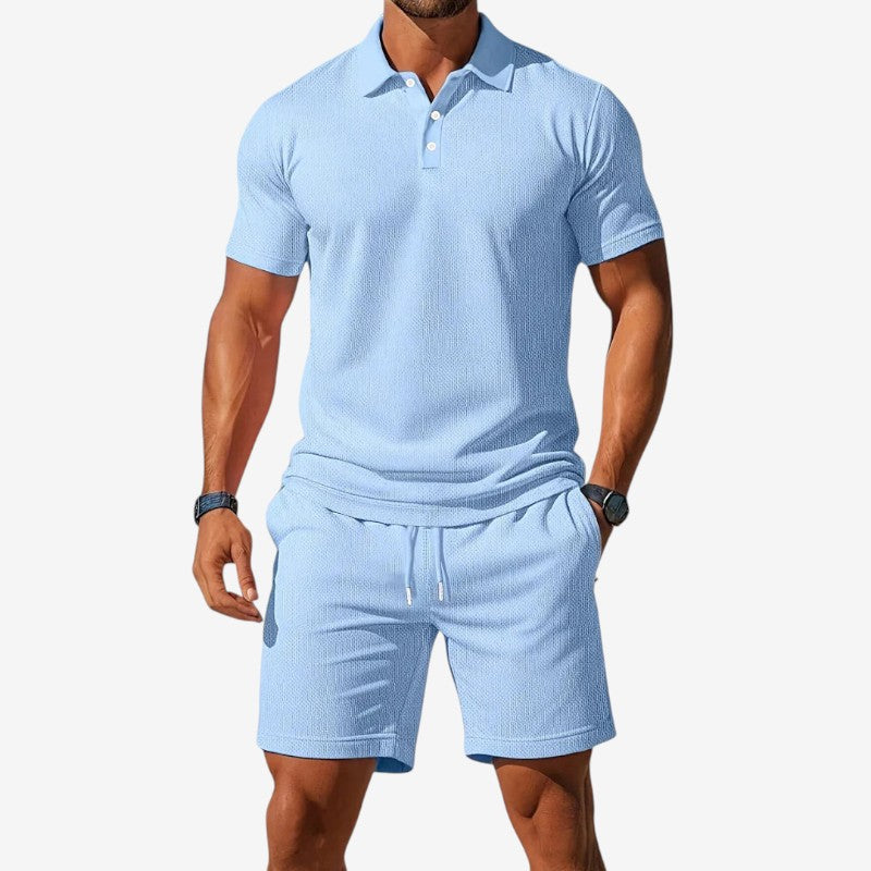 Men's Polo Shirt and Shorts Set