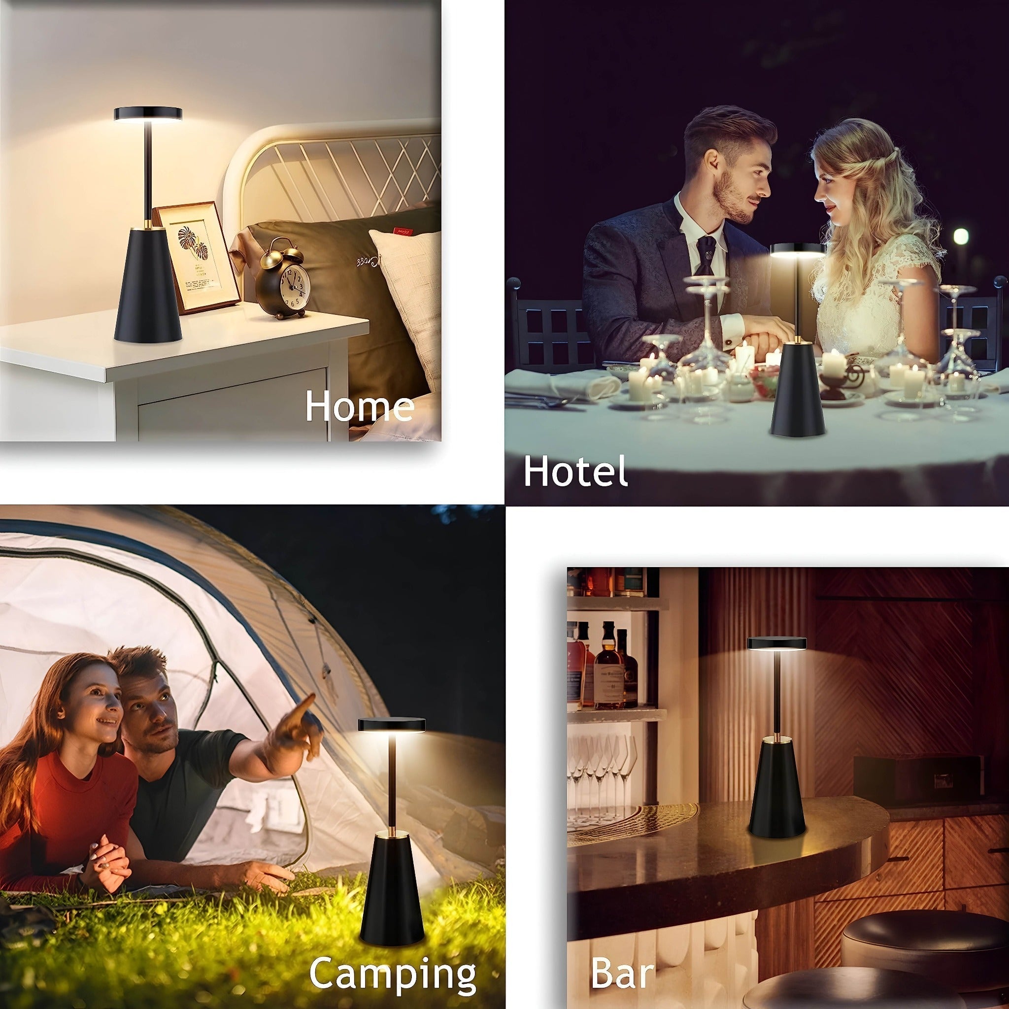 LumeAura - Modern Minimalist LED Desk Lamp Sleek Gold Accent with Chic Contemporary Design | Adjustable Brightness and Touch Control for Work, Study or Relaxation | Compact Space-Saving Lighting for Desk, Nightstand or Shelf